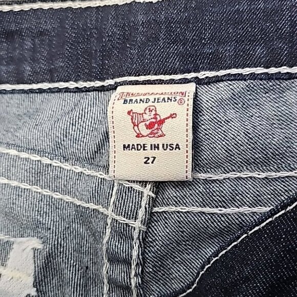 TRUE Religion 27x31 dark wash straight leg jeans - Picture 7 of 8